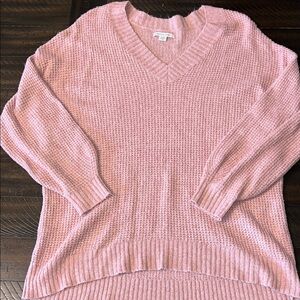 American Eagle Outfitters Pink V-Neck Sweater